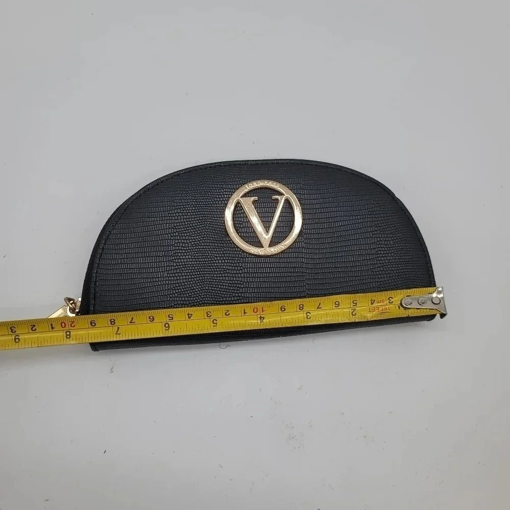 Joan Vass New York Black Lizard Embossed Wallet Gold - Picture 7 of 9